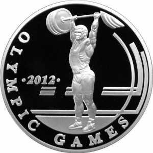  100 Тенге 2010 года, ОИ 2012. Тяжелая атлетика, фото 2 