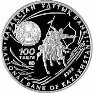  100 Тенге 2009 года, Атилла, фото 1 