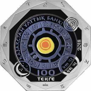  100 тенге 2018 года, Весы, фото 1 