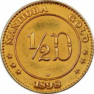  50 центов (1/2 D) 1898 года, Золото Манитобы, фото 2 