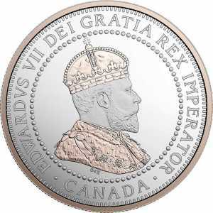  1 цент 2017 года, Дизайн маленьких листьев. Эдуард VII, фото 1 