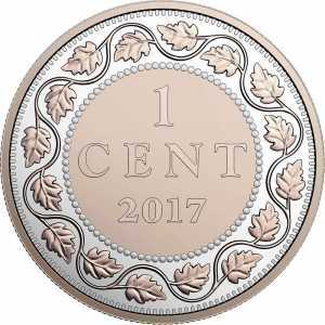  1 цент 2017 года, Дизайн маленьких листьев. Эдуард VII, фото 2 
