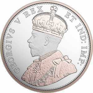  1 цент 2017 года, Дизайн маленьких листьев. Георг V., фото 1 