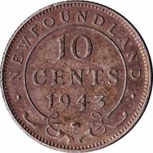  10 центов 1938 - 1944 годов, фото 2 