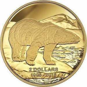  2 доллара 2016 года, Полярный медведь, фото 2 