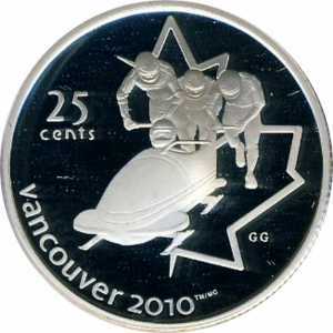  25 центов 2008 года, Ванкувер 2010 - Бобслей, фото 2 