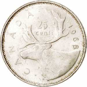  25 центов 1968 года, Карибу, фото 2 