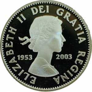  25 центов 2003 года, 50 лет коронации Елизаветы II, фото 1 
