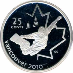  25 центов 2008 года, Ванкувер 2010 - Сноуборд, фото 2 