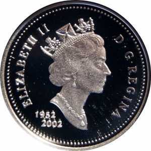  5 центов 2002 года, 50 лет правлению Королевы Елизаветы II, фото 1 