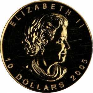  10 долларов 2005 года, Кленовый лист, фото 1 