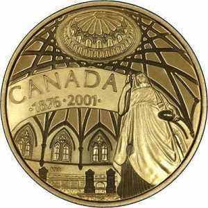  100 долларов 2001 года, 125 лет библиотеке парламента, фото 2 