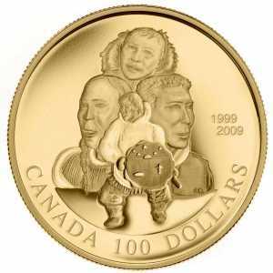  100 долларов 2009 года, 10 лет Нунавуту, фото 2 