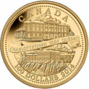  100 долларов 2014 года, 150 лет Квебекской и Шарлоттаунской конференций, фото 2 