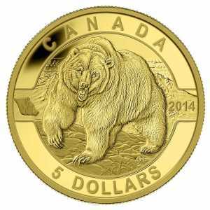  5 долларов 2014 года, Медведь Гризли, фото 2 