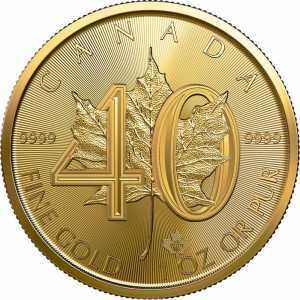  50 долларов 2019 года, 40 лет золотому кленовому листу, фото 2 