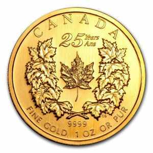  50 долларов 2004 года, 25 лет золотому кленовому листу, фото 2 