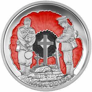  1 доллар 2015 года, 100 лет поэме "На полях Фландрии", фото 2 