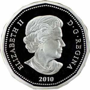  1 доллар 2010 года, XXI зимние Олимпийские Игры, Ванкувер 2010 - Счастливый Доллар, фото 1 