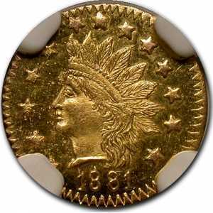  1/2 доллара 1852-1881 годов, Голова индейца (круглая), фото 1 