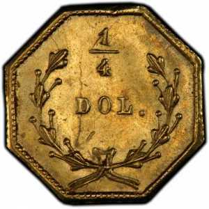  1/4 доллара 1854 года, Свобода (восьмиугольная), фото 2 