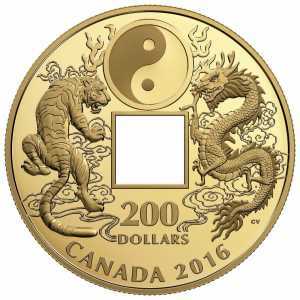  200 долларов 2016 года, Тигр и дракон Инь и Ян, фото 2 