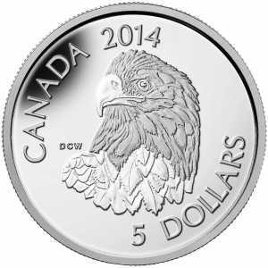  5 долларов 2014 года, Белоголовый орел, фото 2 