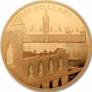 500 долларов 2009 года, 150 лет зданию парламента, фото 2 
