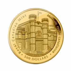  500 долларов 2008 года, 100 лет королевскому канадскому монетному двору, фото 2 