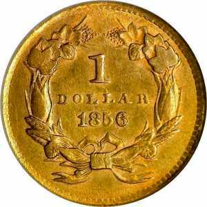  1 доллар 1856-1889 годов, Индейская голова, фото 2 