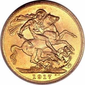  1 соверен 1911-1919 годов, фото 2 