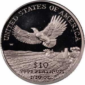  10 долларов 2000 года, Американский платиновый орел - Центральный район Америки, фото 2 