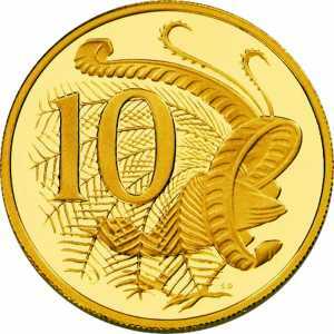  10 центов 2012 года, Лирохвост, фото 2 