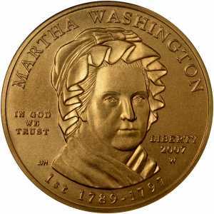  10 долларов 2007 года, Первые леди - Марта Вашингтон (1789–1797), фото 1 