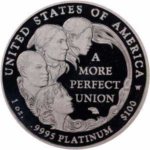  100 долларов 2009 года, Американский платиновый орел - Совершенный союз, фото 2 