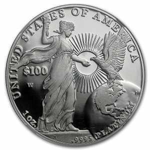  100 долларов 2015 года, Американский платиновый орел - Свобода питает Свободу, фото 2 