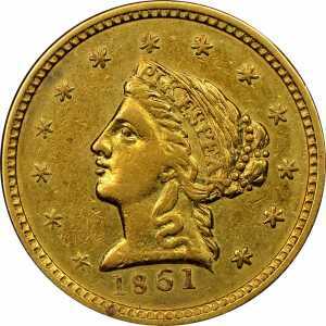  2 1/2 доллара 1861 года, Грубер и компания, фото 1 