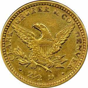  2 1/2 доллара 1861 года, Грубер и компания, фото 2 