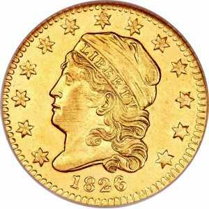  2 1/2 доллара 1821-1827 годов, Свобода в колпаке, фото 1 