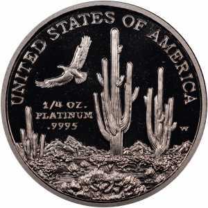 25 долларов 2001 года, Американский платиновый орел - Юго-западные районы, фото 2 