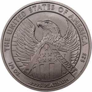  25 долларов 2007 года, Американский платиновый орел - Орел со щитом, фото 2 