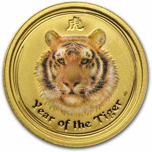  5 долларов 2010 года, Год тигра - цветная, фото 2 