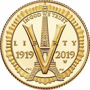  5 долларов 2019 года, 100 лет американскому легиону, фото 1 