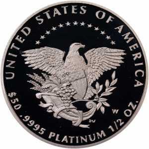  50 долларов 2005 года, Американский платиновый орел - Орел с рогом изобилия, фото 2 