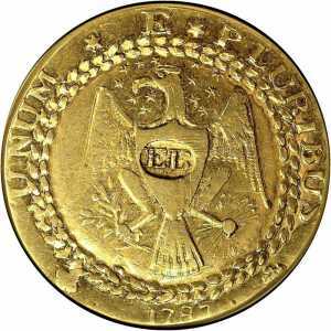  1 дублон 1787 года. Буквы в центре., фото 1 