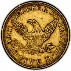  5 долларов 1861 года, Пикеспрак, фото 2 
