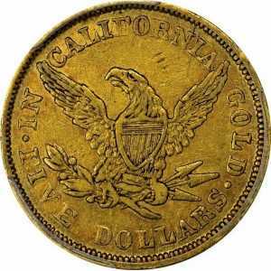  5 долларов 1852 года, Васс Молитор, фото 2 