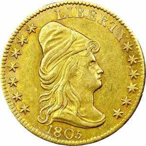  5 долларов 1795-1807 годов, Колпачок Свободы, фото 1 