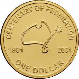  1 доллар 2001 года, Столетие Федерации, фото 2 