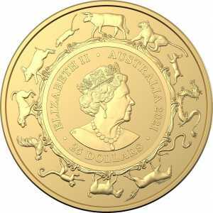  25 долларов 2021 года, Год быка - Китайский Зодиак, фото 1 